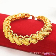 越南沙金手鍊男 男越南沙金鍍24k金仿真黃金手鍊 老闆手鍊新款泰國金福字扣老闆手鍊 沙金 首飾 飾品-陽光小屋 歷史價格詳細信息