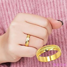 金男女士磨砂光面戒指 開口鉆文 簡約 金店同款 黃金色戒指 歷史價格詳細信息