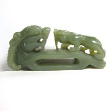 和闐玉玉帶鉤，鳳首玉帶鉤，手工雕刻手工打磨拋光，新疆山料，白16309 歷史價格詳細信息