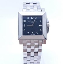 Christian Dior 克里斯汀·迪奧 CD 金色方型貝殼白面 石英鍍金 復古金女錶 皮帶石英錶 D60-159 歷史價格詳細信息