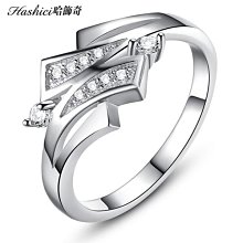 戒指【浪漫至上】鋯石交錯滿鉆精致戒指女ins小眾設計秋冬高級開口戒 歷史價格詳細信息