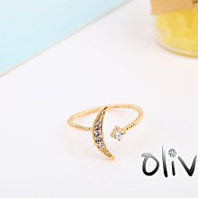 韓版 戒指 施華洛世奇水鑽十字架厚鍍14K真金開口戒指【Y00511】Olivia Fashion 歷史價格詳細信息