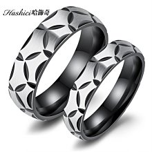 316L鈦鋼戒指 男性中性指環 純黑水鑽戒指 韓版 客製化刻字 單只價【BKS574】哈飾奇 歷史價格詳細信息