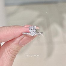 戒指一克拉莫桑石鉆戒女純銀鉑金結婚求婚仿真鉆石戒指送老婆禮物--鴻運飾品 歷史價格詳細信息