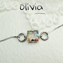 水滴鑽方塊造型天然淡水5A冷白米粒珍珠項鍊女氣質純銀高級感墜鏈 歷史價格詳細信息