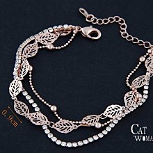 CAT WOMAN LVX10111694精品閃鑽葉子三層手鏈-圖片色下標區 價格比較,價格查詢,歷史價格詳細信息