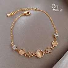 CAT WOMAN LVX10111694精品閃鑽葉子三層手鏈-圖片色下標區 歷史價格詳細信息