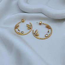 新款熱銷 新款法式kate時尚輕奢簡約氣質鑲嵌珍珠水鉆C形啞光金屬精美耳環 明星大牌同款首飾 歷史價格詳細信息