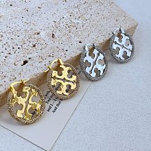 歐美時尚新款熱銷 Tory Burch TB輕奢簡約通勤琺瑯釉水鉆 小巧三件套組合金屬耳釘 耳環 明星大牌同款首飾 歷史價格詳細信息