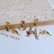 新款熱銷 新款時尚kate輕奢通勤小眾設計凱旋門鑲嵌鋯石寬版小巧耳環耳扣 明星大牌同款首飾 歷史價格詳細信息