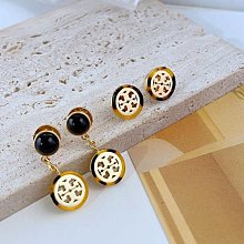 歐美時尚新款熱銷 Tory Burch TB輕奢簡約通勤琺瑯釉水鉆 小巧三件套組合金屬耳釘 耳環 明星大牌同款首飾 歷史價格詳細信息