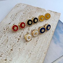 歐美時尚新款熱銷 Tory Burch TB輕奢簡約通勤琺瑯釉水鉆 小巧三件套組合金屬耳釘 耳環 明星大牌同款首飾 歷史價格詳細信息
