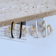 新款熱銷 時尚輕奢kate通勤小眾設計ins溫柔名媛風珍珠鑲嵌方形金屬耳釘 明星大牌同款首飾 歷史價格詳細信息