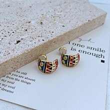 新款熱銷 新款時尚kate輕奢通勤小眾設計凱旋門鑲嵌鋯石寬版小巧耳環耳扣 明星大牌同款首飾 歷史價格詳細信息