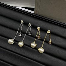 新款熱銷 新款法式kate時尚輕奢簡約氣質鑲嵌珍珠水鉆C形啞光金屬精美耳環 明星大牌同款首飾 歷史價格詳細信息