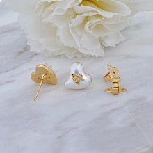 新款熱銷 新款法式kate時尚輕奢簡約氣質鑲嵌珍珠水鉆C形啞光金屬精美耳環 明星大牌同款首飾 歷史價格詳細信息