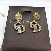 新款熱銷 D家黑色滴膠半圓CD字母耳釘 迪家字母復古黃銅耳環時尚耳飾廠家批 明星大牌同款首飾 歷史價格詳細信息