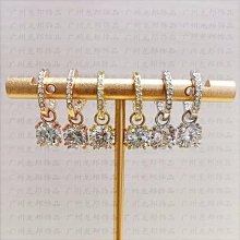 新款熱銷 【新品】施家 時尚簡約排鉆大圓圈圓形耳環 個性滿鉆大圈圓環耳釘 明星大牌同款首飾 歷史價格詳細信息