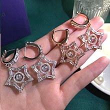 新款熱銷 【新品】施家 星夜滿鉆藍鉆心形水滴耳釘 浪漫藍色鏤空愛心耳環 明星大牌同款首飾 歷史價格詳細信息