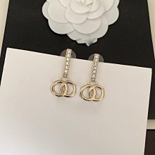 新款熱銷 小香歐美個性鑲鉆字母吊墜山茶花耳環女 明星大牌同款首飾 歷史價格詳細信息