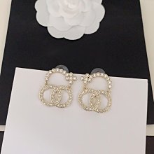 新款熱銷 小香歐美個性滿鉆圓形粉鉆字母耳環女重工 明星大牌同款首飾 歷史價格詳細信息