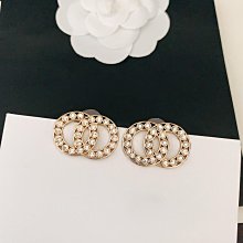 新款熱銷 小香歐美個性滿鉆圓形粉鉆字母耳環女重工 明星大牌同款首飾 歷史價格詳細信息