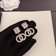 新款熱銷 小香歐美復古方塊鉆珍珠耳圈耳環女 明星大牌同款首飾 歷史價格詳細信息