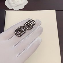 新款熱銷 小香歐美個性黑白圓牌吊墜耳環女鑲鉆 明星大牌同款首飾 歷史價格詳細信息