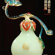 特賣-葫蘆玉白菜擺件招財葫蘆中式玄關客廳酒柜電視柜裝飾品店鋪開業禮品銅葫蘆 歷史價格詳細信息