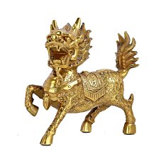 銅麒麟擺件 大號 一對家居擺設裝飾品 歷史價格詳細信息
