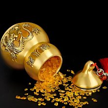 黃銅葫蘆擺件壁避火龍瓶子黃碎石廚房在西北角化解灶臺朱砂五帝錢 歷史價格詳細信息