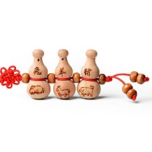 桃木鑰匙扣葫蘆十二生肖兔掛件吊墜飾品2023本命年小禮物 歷史價格詳細信息