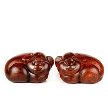 生肖兔擺件桃木兔子木質動物屬兔可愛客廳簡約大號家居桌面裝飾品~半島鐵盒 歷史價格詳細信息