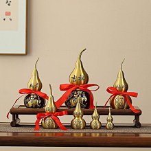 百福葫蘆銅擺飾開蓋開口空心銅葫蘆掛件五帝錢客廳臥室裝飾品擺設 歷史價格詳細信息