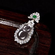 翡翠 天然高檔 放光玻璃種 飄花 福氣如意 925鍍金 女生 墜子 項鍊 歷史價格詳細信息