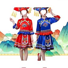 壯族服裝女少數民族服飾三月三舞蹈演出服竹竿舞大擺裙表演服 歷史價格詳細信息