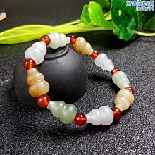 【魚魚】天然和田玉多寶葫蘆手錬女款多彩福祿葫蘆玉手串男玉珠手串料 價格比較,價格查詢,歷史價格詳細信息