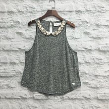 Maple麋鹿小舖 Abercrombie&Fitch ＊ A&F 灰色珠珠蕾絲無袖上衣 ＊ ( 現貨S/M號 ) 歷史價格詳細信息