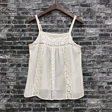 Maple麋鹿小舖 Abercrombie&Fitch ＊ A&F 蕾絲直條紋細肩帶上衣 ＊ ( 現貨L號 ) 歷史價格詳細信息