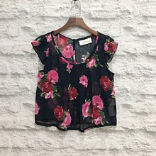 Maple麋鹿小舖 Abercrombie&Fitch ＊ A&F 深藍色雪紡花花上衣 ＊ ( 現貨S號 ) 價格比較,價格查詢,歷史價格詳細信息