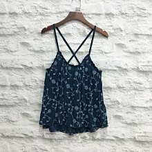 Maple麋鹿小舖 Abercrombie&Fitch ＊ A&F 藍色圖樣V領束腰短版長袖上衣＊ ( 現貨M號 ) 歷史價格詳細信息