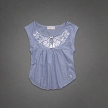 Maple麋鹿小舖 Abercrombie&Fitch ＊ AF 藍灰色點點無袖上衣 ＊ ( 現貨M號 ) 歷史價格詳細信息