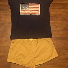 美國真品 A&F Abercrombie &Fitch 圓領白底印刷圓章圖案 S號 短T恤上衣 免運費 愛Coach包包 歷史價格詳細信息