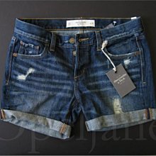 Abercrombie & Fitch A&F 腰際刺繡低腰牛仔短褲 w27/4號 二手 歷史價格詳細信息