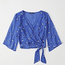 Maple麋鹿小舖 Abercrombie&Fitch ＊ AF 藍色V領針織短版外套 ＊ ( 現貨S號 ) 歷史價格詳細信息