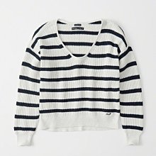 Maple麋鹿小舖 Abercrombie&Fitch ＊AF 白+深藍V領條紋麋鹿LOGO短T＊(現貨S號) 歷史價格詳細信息