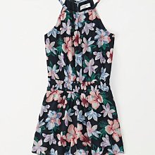 【abercrombie kids】Abercrombie&Fitch(A&F)黑色花卉細肩帶平口連身褲 歷史價格詳細信息
