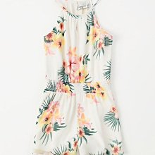 【abercrombie kids】Abercrombie&Fitch(A&F)黑色花卉細肩帶平口連身褲 歷史價格詳細信息