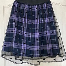 Scottish House 全新雙層蕾絲滾邊格紋裙-紫綠格 歷史價格詳細信息