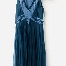 BCBG 深棕色絲絨花朵貼花刺繡細肩帶下擺蕾絲洋裝 歷史價格詳細信息